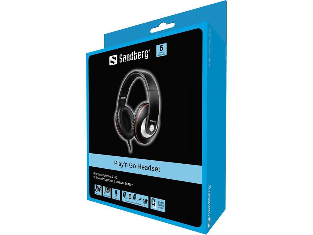 Sandberg Play'n Go slušalke, črne