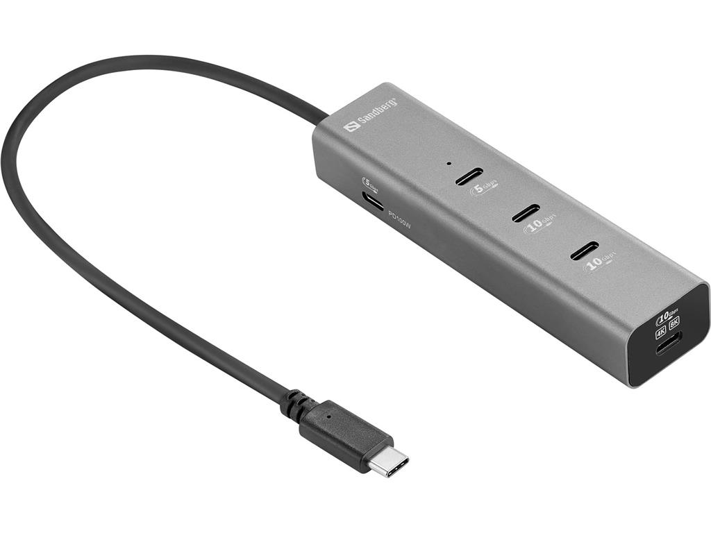 Sandberg USB-C hub razdelilnik 5-v-1 MediaDock
