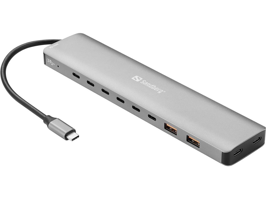 Sandberg USB-C hub razdelilnik 8xUSB-C + 2xUSB-A