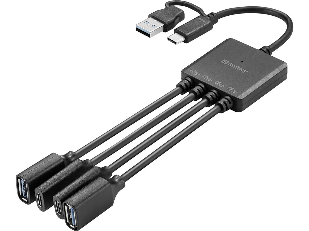 Sandberg USB-C razdelilnik C/A