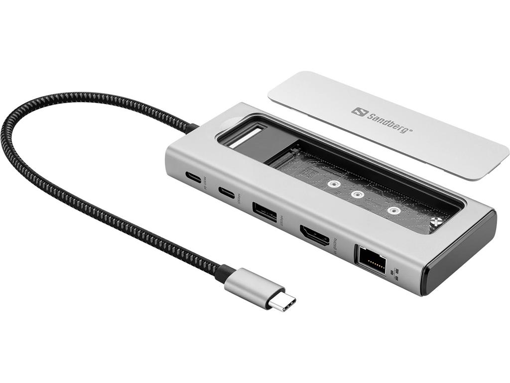 Sandberg USB-C hub razdelilnik 6-v-1