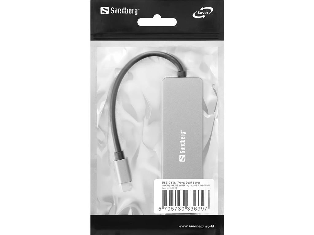 Sandberg USB-C 5in1 Travel Dock Saver