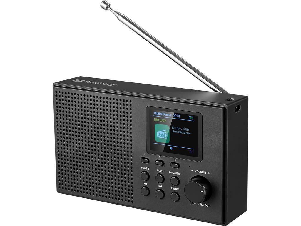 Sandberg Radio DAB z Bluetooth, zvočnik 3W