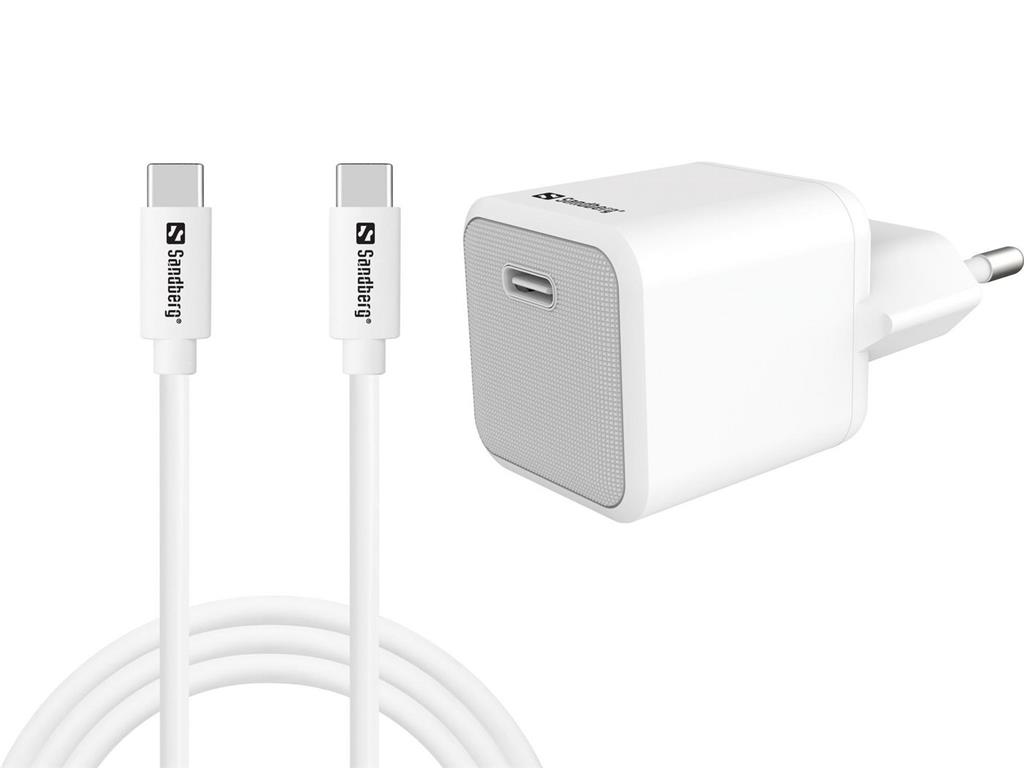 Sandberg USB-C 20W polnilec EU+USB-C>C