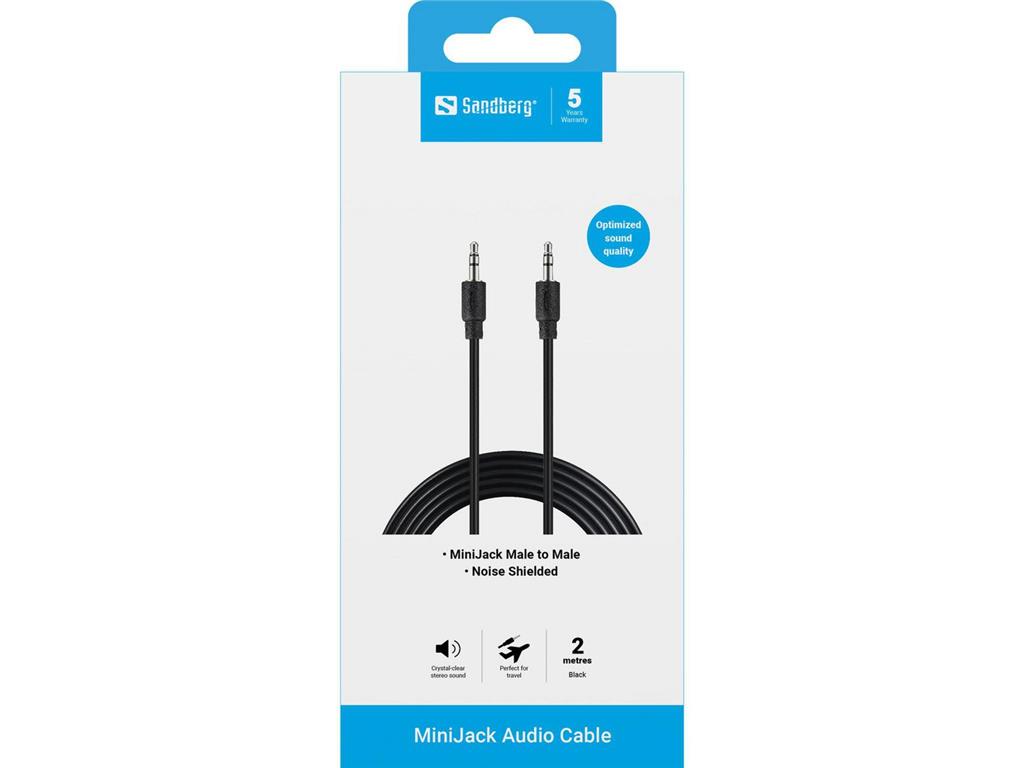 Sandberg Avdio kabel MiniJack M-M 2 m