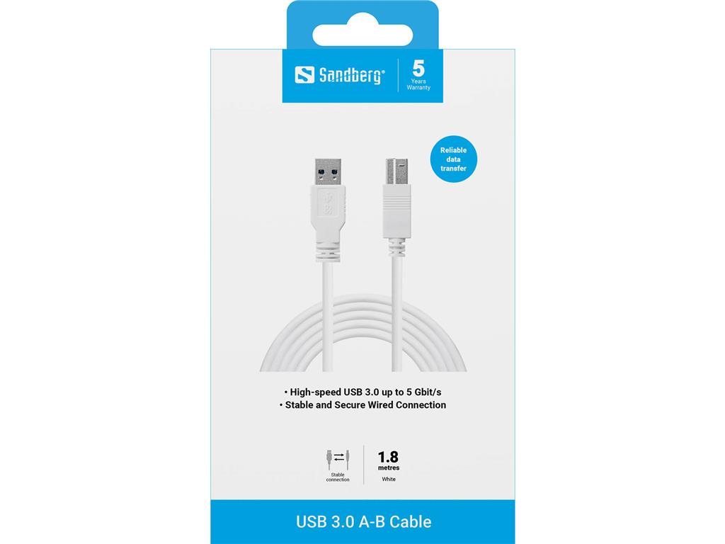 Sandberg USB 3.0 A-B Cable 1.8 m