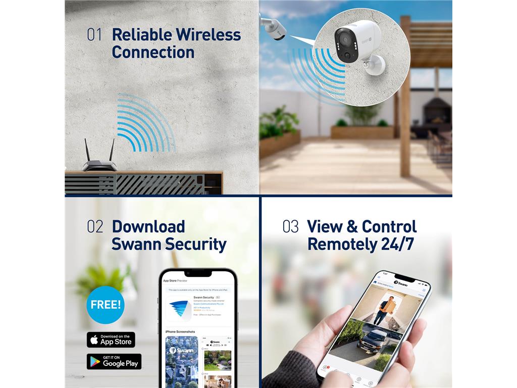 Swan Nadzorna kamera Xtreem 4K, Wi-Fi