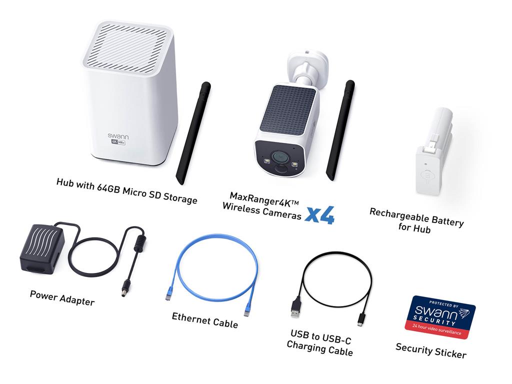Swan Nadzorna kamera MaxRanger 4K, brezžična