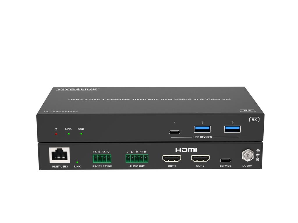  KVM podaljševalnik 2x USB-C vhod in HDMI