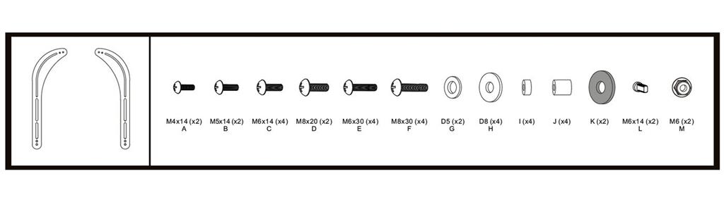  Nosilec za soundbar za zaslone 32" - 70"