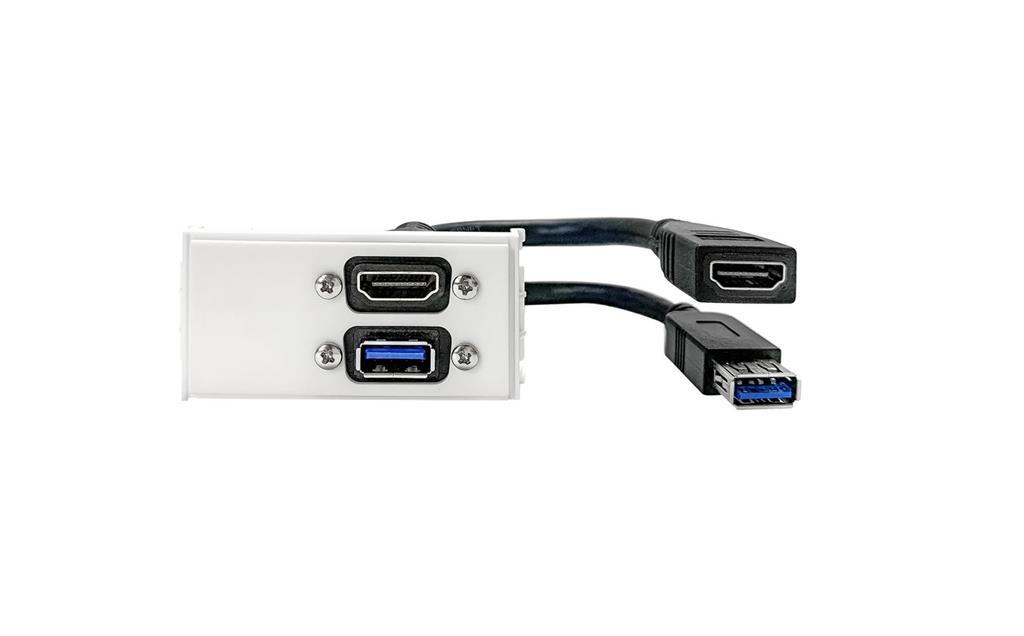  Stenska doza HDMI 2.0 + USB3.0