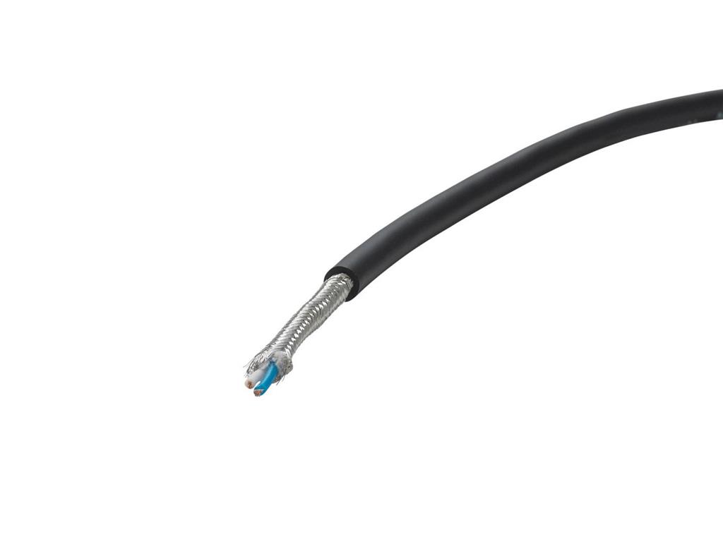  Pro mikrofonni kabel 1 par 100m, črn