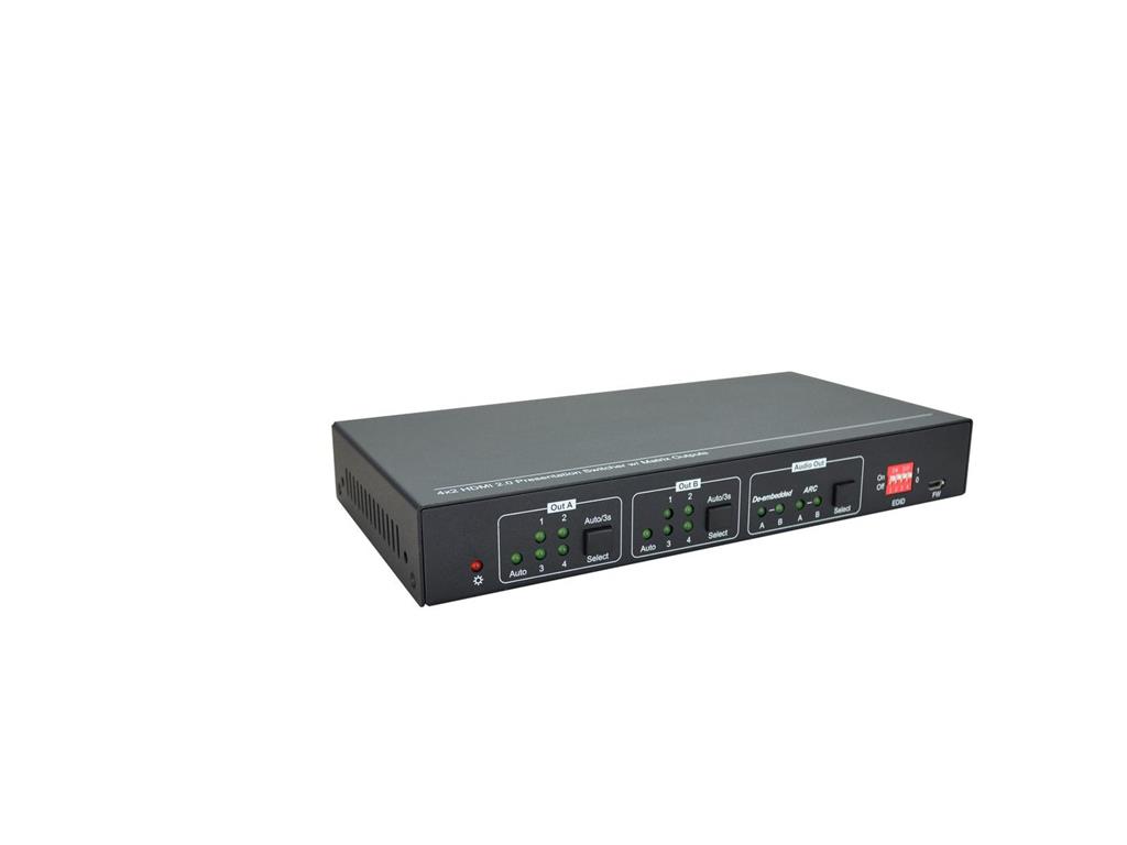  Matrično stikalo HDMI 2.0 4x2, HDCP 2.2