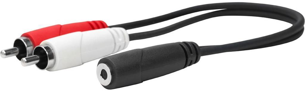  Kabel 3,5mm - 2x RCA, Ž/M, 0,2 m