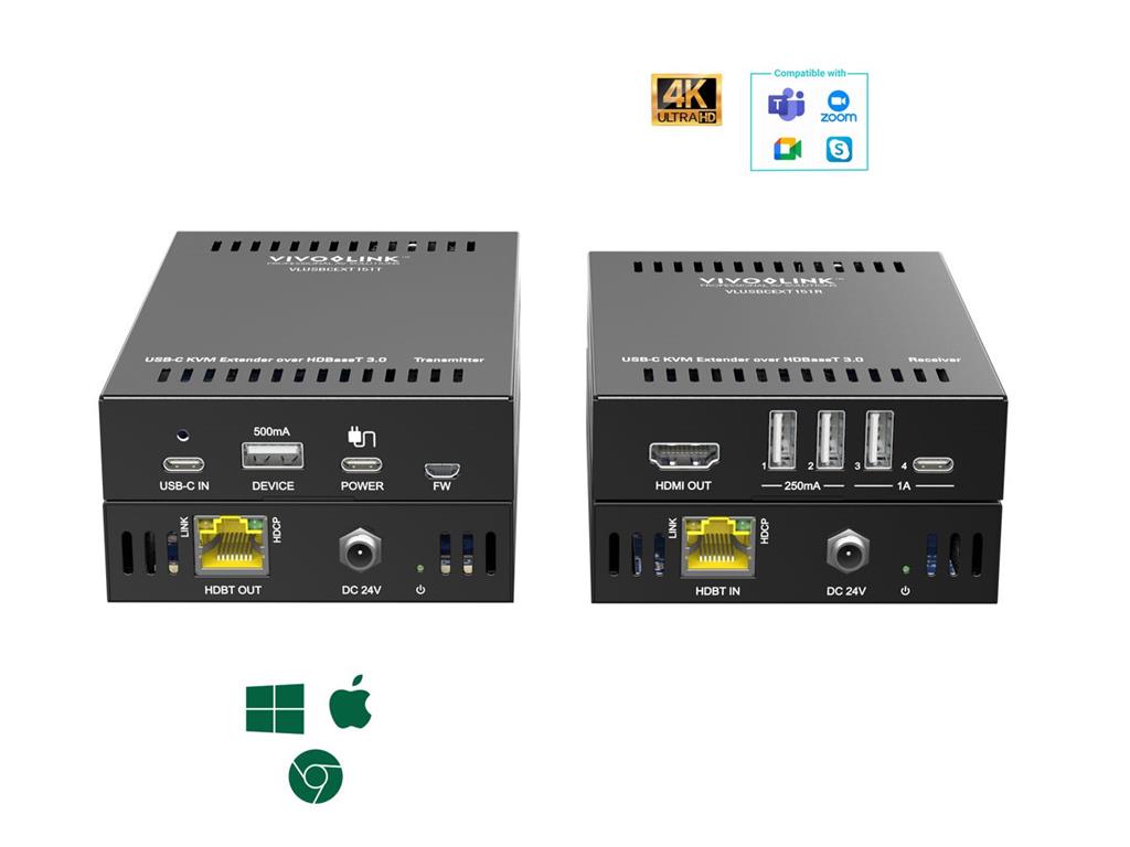  USB-C 4K KVM Extender