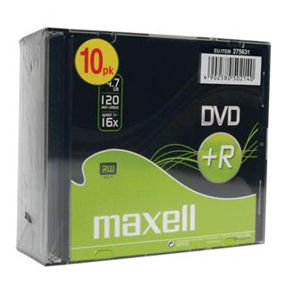 Maxell DVD+R 4,7GB 16X 10kos 5mm škatlice